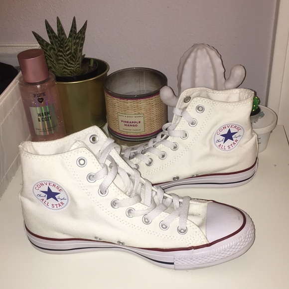 Converse Shoes - Converse High-Top White Sneakers - Size 9 - NWOT